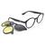 Oculos Redondo Armação Com Frente Lente Solar E Amarela 985 Preto