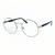Óculos Redondo Armação Trend Hp Unissex Com Lente Sem Grau BA2312 Prata