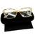Óculos Sem Grau Gatinho Diamante Feminino Armação Tr90 3d Lapidada Com Lentes Descanso Leitura Filtro Luz Azul Dourado claro