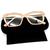 Óculos Sem Grau Gatinho Diamante Feminino Armação Tr90 3d Lapidada Com Lentes Descanso Leitura Filtro Luz Azul Nude