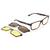 Oculos Smart Com Clip On Solar E Lente Amarela P/ Noite 952 Marrom