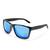 Óculos Sol Masculino Justin Emborrachado Proteção Uv400 + Case  Preto lente azul