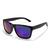 Óculos Sol Masculino Justin Emborrachado Proteção Uv400 + Case  Preto violeta