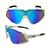 Óculos Solar Esportivo Masculino Feminino Ciclismo Bike Run Branco, Azul