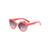 Óculos Solar Infantil Proteção UV400 Retrô Gato Quadrado Vermelho laço