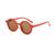 Óculos Solar Infantil Proteção UV400 Retrô Gato Quadrado Vermelho retrô