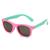Óculos Solar Infantil Proteção UV400 Retrô Gato Quadrado Rosa verde color