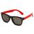 Óculos Solar Infantil Proteção UV400 Retrô Gato Quadrado Preto vermelho color