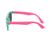 Óculos Solar Infantil Proteção UV400 Retrô Gato Quadrado Verde rosa color