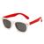 Óculos Solar Infantil Proteção UV400 Retrô Gato Quadrado Branco vermelho color