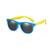 Óculos Solar Infantil Proteção UV400 Retrô Gato Quadrado Azul amarelo color