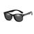 Óculos Solar Infantil Proteção UV400 Retrô Gato Quadrado Preto color