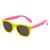 Óculos Solar Infantil Proteção UV400 Retrô Gato Quadrado Amarelo rosa color