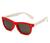 Óculos Solar Infantil Proteção UV400 Retrô Gato Quadrado Vermelho branco color