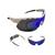 Óculos UV400 Unissex Esportivo Corrida Ciclismo MTB Speed Enduro Futevolei Volei Lente Espelhada Polarizada Noturna Branco, Azul