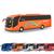 Ônibus Busão Iveco 1:30 Presente Connection Carrinho - Usual Brinquedos Laranja