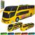 ônibus De Brinquedo Plástico 24,5cm Buzão Realista Amarelo