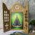 Oratório religioso em MDF - com imagem de santo Nossa Senhora Aparecida Verde