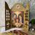 Oratório religioso em MDF - com imagem de santo Sagrada Família