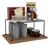 Organizador armario cozinha prateleira aramada 32cm medio multi uso Preto