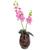 Orquidea Artificial + Vaso Arranjo Flores Artificiais Decoração Sala Cozinha  MARFIM
