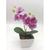 Orquídeas Artificial Flor Galho Com 6 Flores E 2 Folhas Para Arranjos Pequenos De Decoração *vaso não incluso* Lilás
