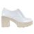 Oxford  Sapato Feminino Verniz Salto Tratorado Raniele Branco