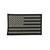 Pach Bandeira do Brasil Emborrachada 3D C/Velcro Para Mochilas Bolsas Decorações Usa preto, Branco