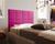 Painel Cama Box Solene 0,90 Tecido Suede cor Rosa - Comprar Moveis Em Casa Rosa
