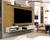 painel de tv até 60 suspenso para sala com nicho prateleira roma Nature Off White