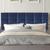 Painel Estofado 100 cm Cama de Casal Box Espanha - House Azul