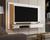 Painel Luxo TV Smart até 50 Polegadas Mathe com porta - Diversas Cores - JM Casa dos Moveis  Branco / Nature