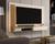 Painel Luxo TV Smart até 50 Polegadas Mathe com porta - Diversas Cores - JM Casa dos Moveis  Off White / Nature