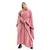 Pala Poncho Masculino Feminino Gaúcho Fleece Plush Quente Rosa