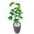 Palmeira Rafia Verde Planta Artificial Grande Vaso Decoração 3D Cinza