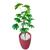 Palmeira Rafia Verde Planta Artificial Grande Vaso Decoração Grafiato Vermelho