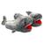 Pantufa 3D Antiderrapante Feminina Masculina Frio Inverno Tubarão cinza