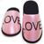 Pantufa Chinelo Love Feminino Cotton Day Inverno Rosa