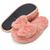 Pantufa Feminina Com Laço Peluciado Sola Ante Derrapante Rose