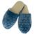 Pantufa Feminina Masculina Super Confortavel Chinelo De Quarto Com Solado Antiderrapante Lavável na Maquina Azul jeans