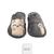 Pantufa Infantil Gato Antiderrapante Aveludada Gatinho Frio Inverno Cinza