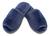 Pantufa Masculina Adulto Aberta Pelúcia Antiderrapante Chinelo de Quarto Azul