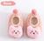 Pantufa Sapato Ursinho Para Bebês Antiderrapante Super Fofo Rosa