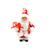 Papai Noel Enfeite Decoração Natal Boneco 25cm Xadrez Vermelho e Branco