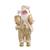 Papai Noel Grande Luxuoso Decoração Natalina Natal Luxo 60cm Dourado3