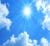 Papel De Parede Paisagem Céu Azul Sol Nuvens GG483 Azul