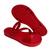Papete Feminina Sandália 3 Tiras Glitter Confortável Lançamento Solado Anatômico Vermelho