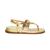 Papete  Gran Via Dourada Sandália Flatform  Strass Feminina Confort Strass Dourado