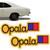 Par Adesivos Opala Com Bandeira 1975/1979 Chevrolet Resinado Dourado