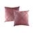 Par Almofada Cheia Suede Drapeada Macia- Decorativa 45x45 Rose